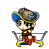 Bowman in a hunter's hat holding a Maple Bow