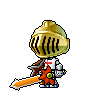 Warrior in a crusader chainmail with a Maple Sword and shield